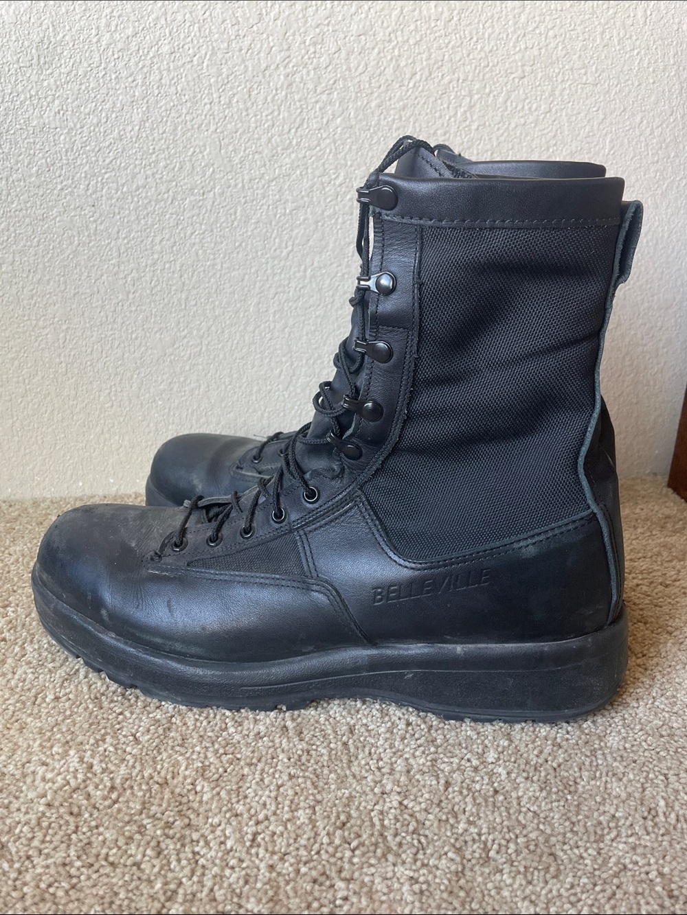 Belleville 700V Military Duty Black Boots Men's 15 Waterproof USA-Made Leather